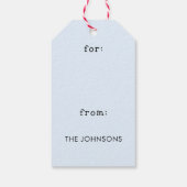 ホリデーベルネモダンスマウンテンドッグクリスマス ギフトタグ (裏面)