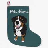 ホリデーベルネーズマウンテンドッグ スモールクリスマスストッキング (正面)