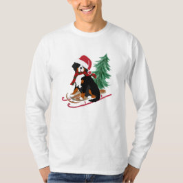 ホリデーベルネーズマウントドッグクリスマススレッド Tシャツ