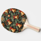 ホリデーベル、装飾的なクリスマスパターン、 卓球ラケット (横)