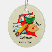 ホリデーベーキングクリスマスクッキー食材ベーカー セラミックオーナメント (左)