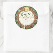 ホリデーベーキングジンジャーブレッドパーソナライズされたクッキー ラウンドシール (バッグ)