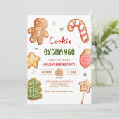 ホリデーベーキングパーティー　クッキー交換会 招待状 (スタンド正面)