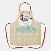 ホリデーベーキングフラワーシフタースノーフレークスクリスマス エプロン (正面)