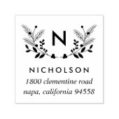 ホリデーベージュモノグラム差出人住所 セルフインキングスタンプ (デザイン)