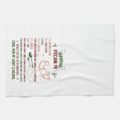 ホリデーペカンパイレシピクリスマス キッチンタオル (横)