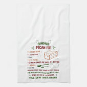 ホリデーペカンパイレシピクリスマス キッチンタオル (縦)