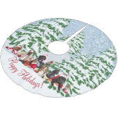 ホリデーペッツスノーアンドツリーズ ブラッシュドポリエステルツリースカート (アングル)