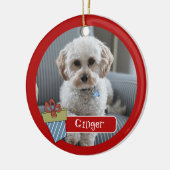 ホリデーペットフォトオーナメント セラミックオーナメント (左)