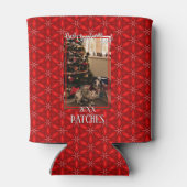 ホリデーペット写真テンプレート最高のクリスマスエバー 缶クーラー (裏面)