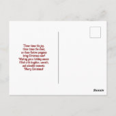 ホリデーペンギンお洒落トリオ ポストカード (裏面)