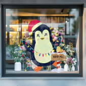 ホリデーペンギンデコール：ノースポール応援 ウィンドウサイン