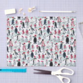 ホリデーペンギンパーティー 薄葉紙 (クラフト)