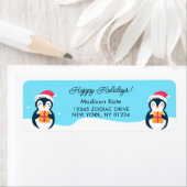 ホリデーペンギン差出人住所ラベル ラベル (インサイチュ)