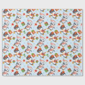 ホリデーペンギン ラッピングペーパー (フラット)