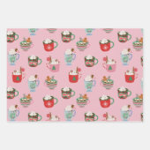 ホリデーホットココとジンジャーブレッドマンクッキー ラッピングペーパーシート (正面3)