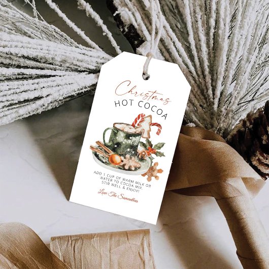 ホリデーホットココアギフトタグ ギフトタグ