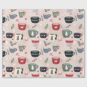 ホリデーホットココア ラッピングペーパー (フラット)