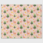 ホリデーホライアルトナディアクリスマスツリースターピンク ラッピングペーパー (フラット)