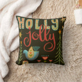 ホリデーホリーすてきフォークドーヴインスピリシティ クッション (ブランケット)