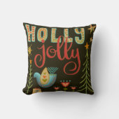 ホリデーホリーすてきフォークドーヴインスピリシティ クッション (正面)