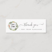 ホリデーホリーカスタムリース感謝していのロゴが好き スキニー名刺 (正面)