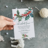 ホリデーホリークリスマスパーティの招待状 招待状