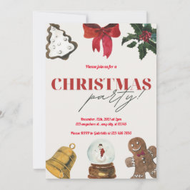ホリデーホリークリスマスパーティの招待状 招待状