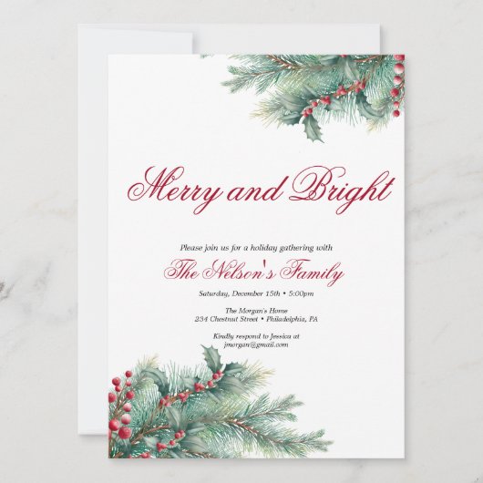 ホリデーホリークリスマスパーティー シーズンカード (正面)