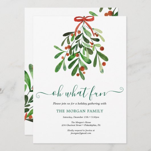 ホリデーホリークリスマスパーティー シーズンカード (正面/裏面)