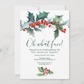 ホリデーホリークリスマス招待状 招待状 (正面)