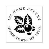 ホリデーホリーサーキュラー差出人住所 セルフインキングスタンプ (デザイン)