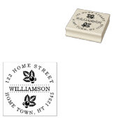 ホリデーホリーサーキュラー差出人住所 ラバースタンプ (押印)