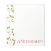 ホリデーホリーノートパッド ノートパッド (正面)