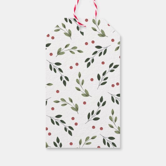 ホリデーホリーフォトギフトラベル ギフトタグ (裏面)