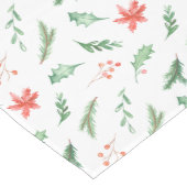 ホリデーホリーポインセティアス伝統的クリスマス ミディアムテーブルランナー (コーナー)