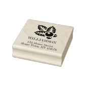 ホリデーホリーモチーフファミリーネーム差出人住所 ラバースタンプ (スタンプ)