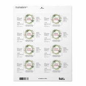 ホリデーホリーリースシンプル製品ラベル ラベル (フルシート)