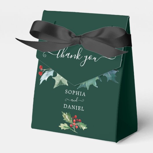 ホリデーホリー結婚ズブライダルシャワーお願いボックス フェイバーボックス (正面サイド)