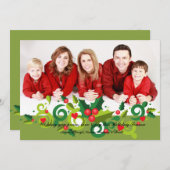 ホリデーホリー&ラブフォトカード シーズンカード (正面/裏面)