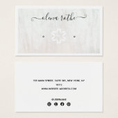 ホリデーホワイトウッドイヤリングディスプレイホルダーカリ (正面&裏面)