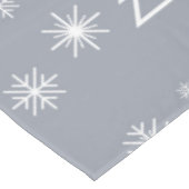 ホリデーホワイトスノーフレークスクリスマスツリーズモダン テーブルクロス (アングル)
