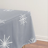 ホリデーホワイトスノーフレークスクリスマスツリーズモダン テーブルクロス (インサイチュ)