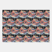 ホリデーホースおもしろいクリスマス ラッピングペーパーシート (正面3)