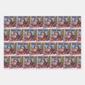 ホリデーホースおもしろいクリスマス ラッピングペーパーシート (正面2)