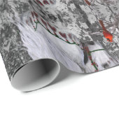 ホリデーホース&深紅色ラッピングパップ ラッピングペーパー (ロールコーナー)