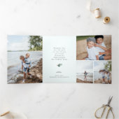 ホリデーホープモダンボタニカルベリーフォトトリフォールド 三つ折り招待状 (内部)