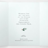 ホリデーホープモダンボタニカルベリーフォトトリフォールド 三つ折り招待状 (内部中)