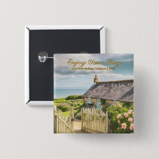 ホリデーホームバケーションアコモデーションコテージ写真 缶バッジ (正面&裏面)