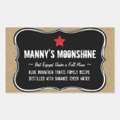 ホリデーホームビールまたはムーンシャインギフトラベル 長方形シール (正面)